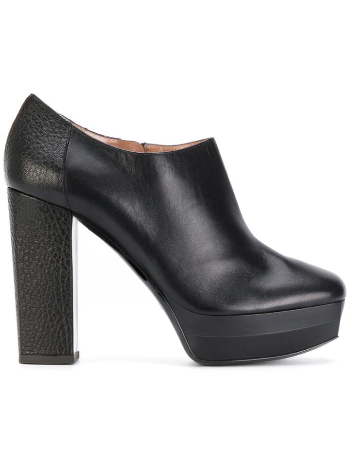 Pollini Contrast Texture Pumps - Black
