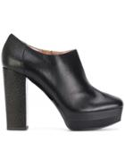 Pollini Contrast Texture Pumps - Black