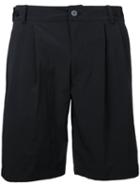 General Idea Front Pleat Shorts, Men's, Size: 50, Black, Nylon/spandex/elastane