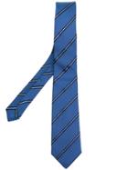 Borrelli Jacquard Stripe Tie - Blue
