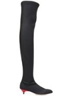 Gia Couture Thigh-high Boots - Black