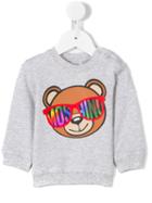 Moschino Kids Teddy Bear Sweatshirt, Boy's, Size: 18-24 Mth, Grey