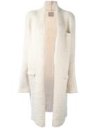 Laneus Flap Pocket Cardi-coat, Women's, Size: 40, White, Acrylic/polyamide/viscose/alpaca