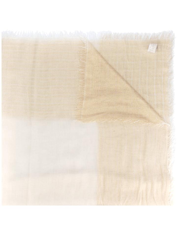 Faliero Sarti Frayed Scarf, Women's, Nude/neutrals, Silk/cupro/polyester/modal