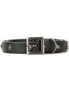 Hl Heddie Lovu 'saddle Star' Belt, Men's, Size: 85, Black, Calf Leather