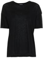 Adaptation Skeleton City Of Angels Cotton And Cashmere Tee - Black