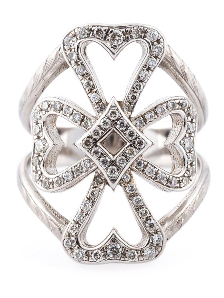 Loree Rodkin Diamond Maltese Cross Midi Ring - Metallic
