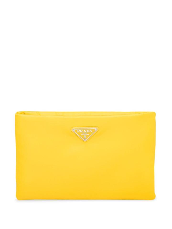Prada Padded Clutch Bag - Yellow