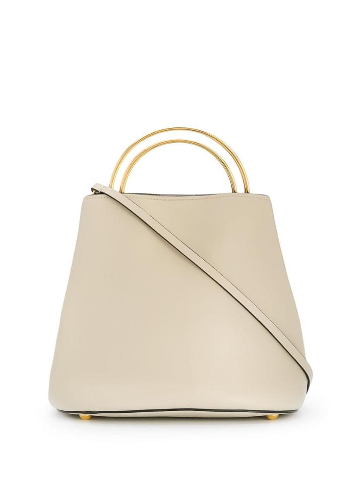 Marni Metallic Handle Tote - Neutrals
