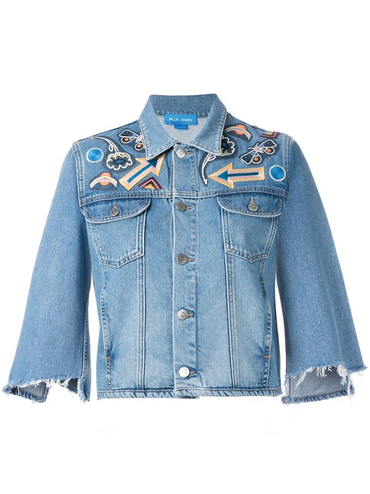 Mih Jeans Arch Denim Jacket Customised By Nicole Huisman, Women's, Size: Small, Blue, Cotton