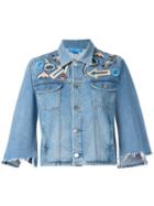 Mih Jeans Arch Denim Jacket Customised By Nicole Huisman, Women's, Size: Small, Blue, Cotton