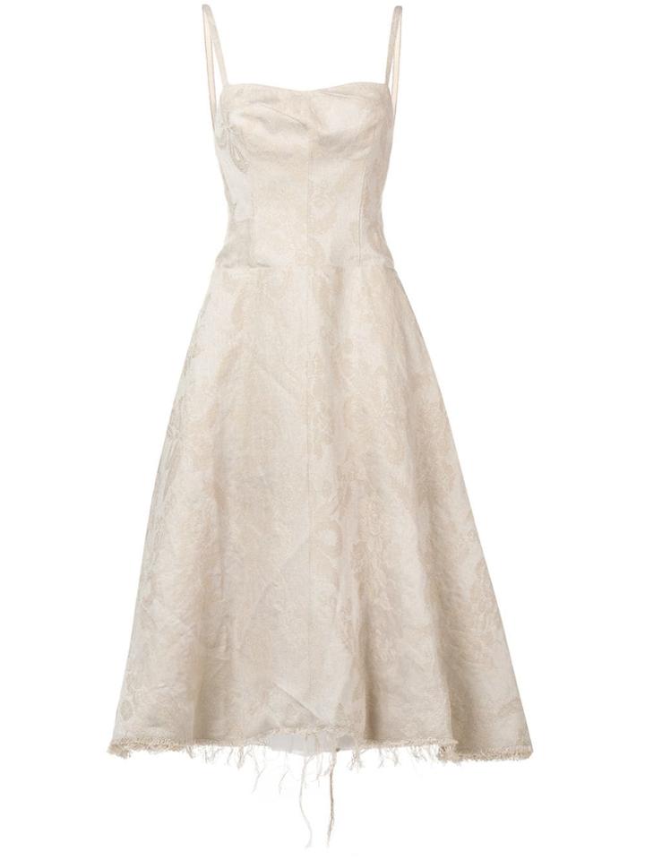 Junya Watanabe Jacquard Flared Dress - Neutrals