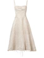 Junya Watanabe Jacquard Flared Dress - Neutrals