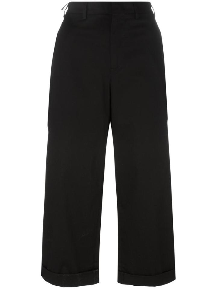 No21 Cropped Trousers, Women's, Size: 40, Black, Cotton/spandex/elastane