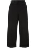 No21 Cropped Trousers, Women's, Size: 40, Black, Cotton/spandex/elastane