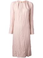 Marni Crinkled Crepe Dress, Women's, Size: 44, Nude/neutrals, Silk/acetate