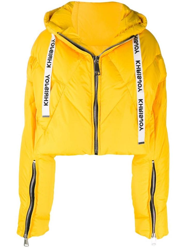 Khrisjoy Cropped Puffer Jacket - Yellow