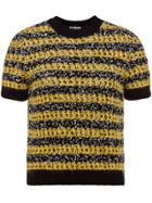 Miu Miu Shortsleeved Knit Jumper - Black