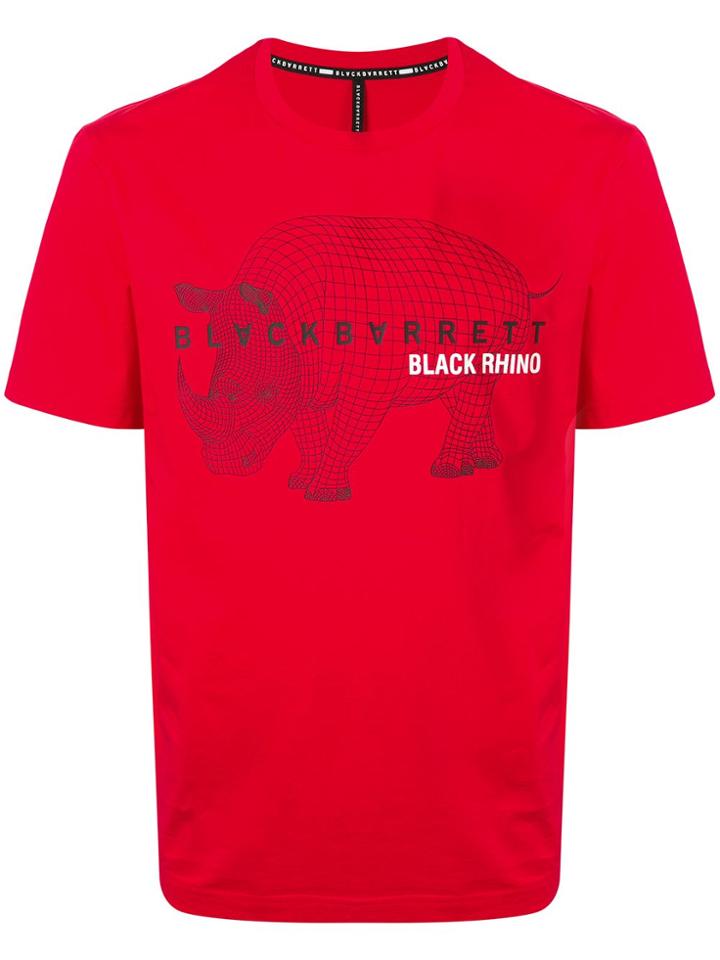 Blackbarrett Rhino Print T-shirt - Red
