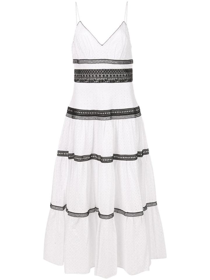 Jill Jill Stuart Contrasting Trim Sun Dress - White
