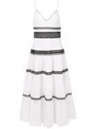 Jill Jill Stuart Contrasting Trim Sun Dress - White