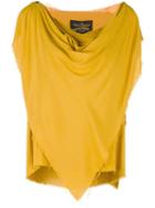 Vivienne Westwood Anglomania Frayed Pointy Blouse, Women's, Size: 42, Yellow/orange, Viscose