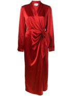 Nanushka Ezra Wrap Dress - Red