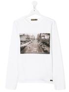 Finger In The Nose Lane Fire Sweatshirt - White