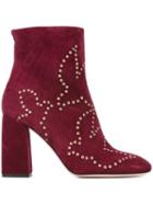Red Valentino Eyelet Detail Booties