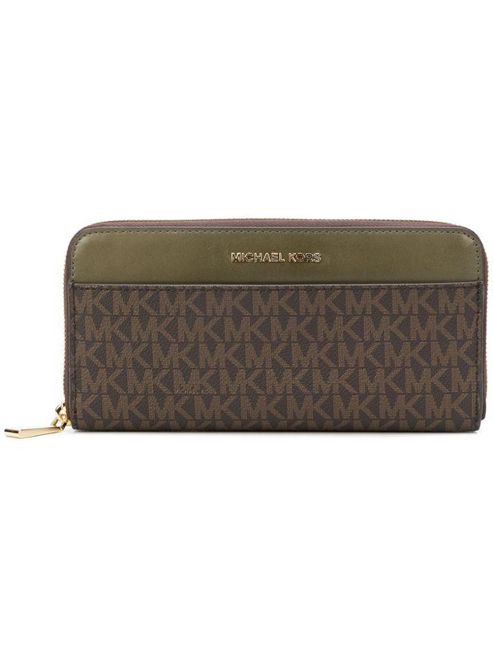 Michael Michael Kors Mercer Logo Continental Wallet - Brown