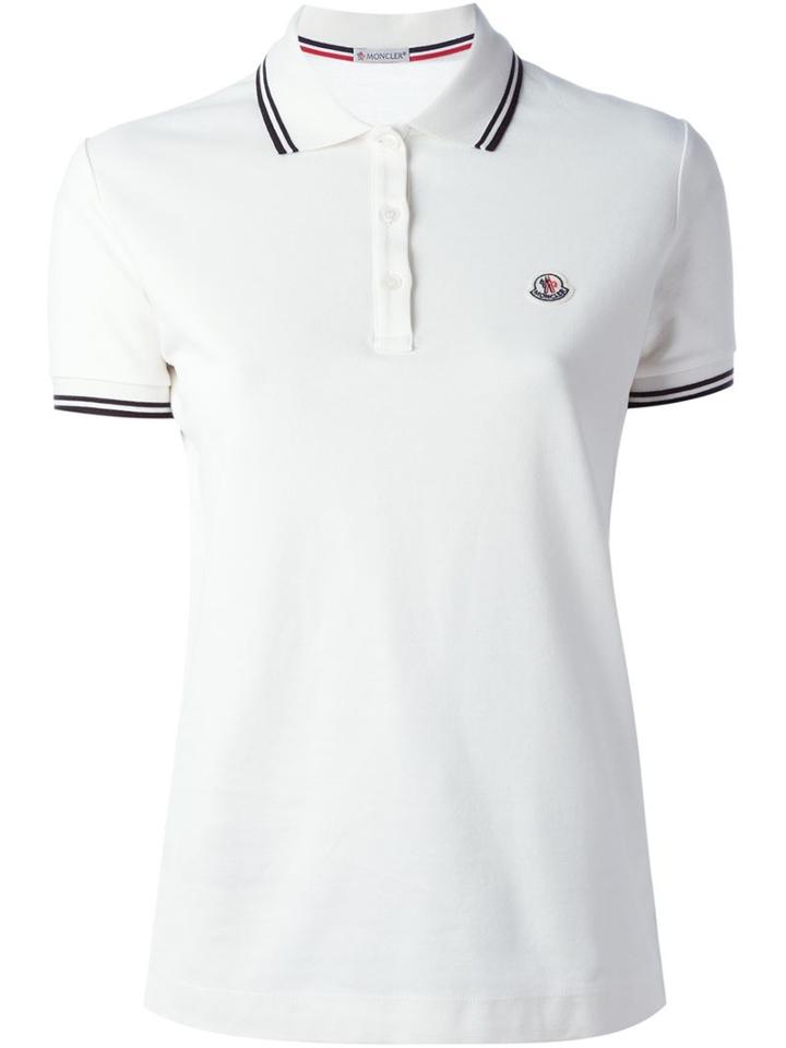 Moncler Piped Collar Polo Shirt, Women's, Size: Xl, Nude/neutrals, Cotton