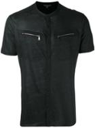 John Varvatos Zip Pocket T-shirt, Men's, Size: Medium, Black, Linen/flax