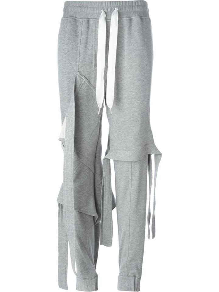 Nicopanda Layered Tracksuit Bottoms, Women's, Size: M, Grey, Cotton