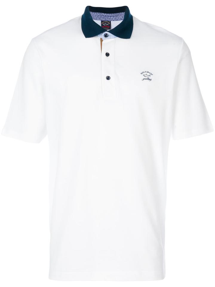 Paul & Shark - Contrast Collar Polo - Men - Cotton - Xxl, White, Cotton