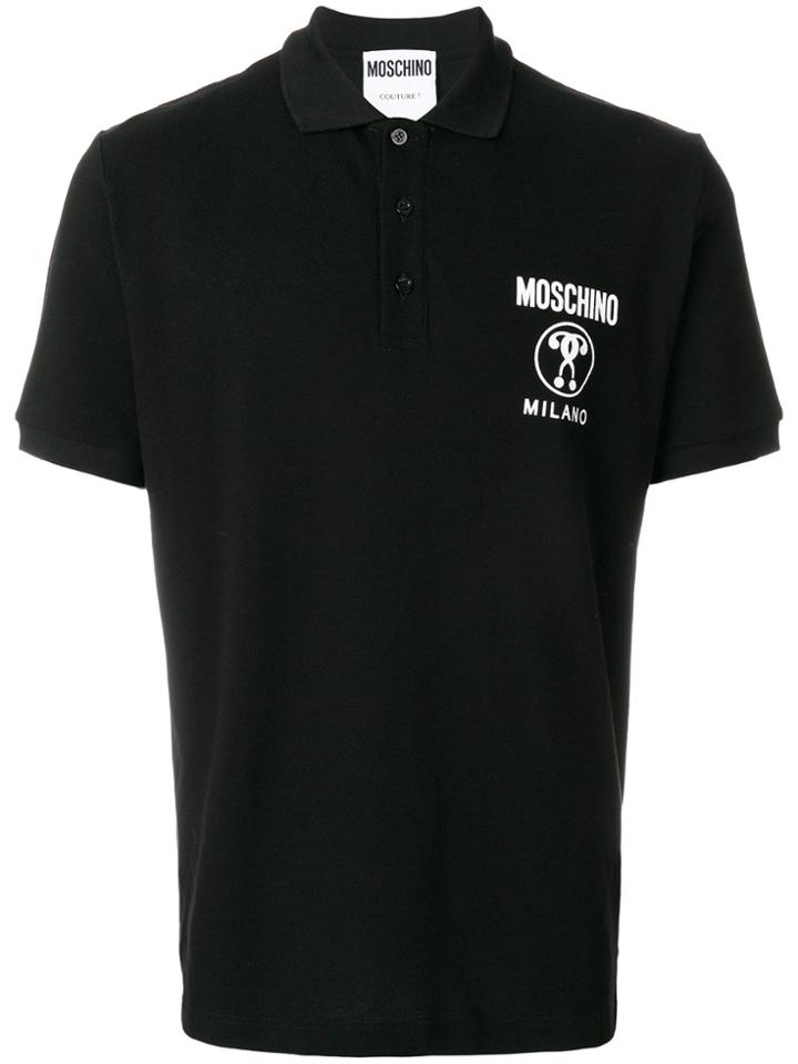 Moschino Double Question Mark Polo - Black