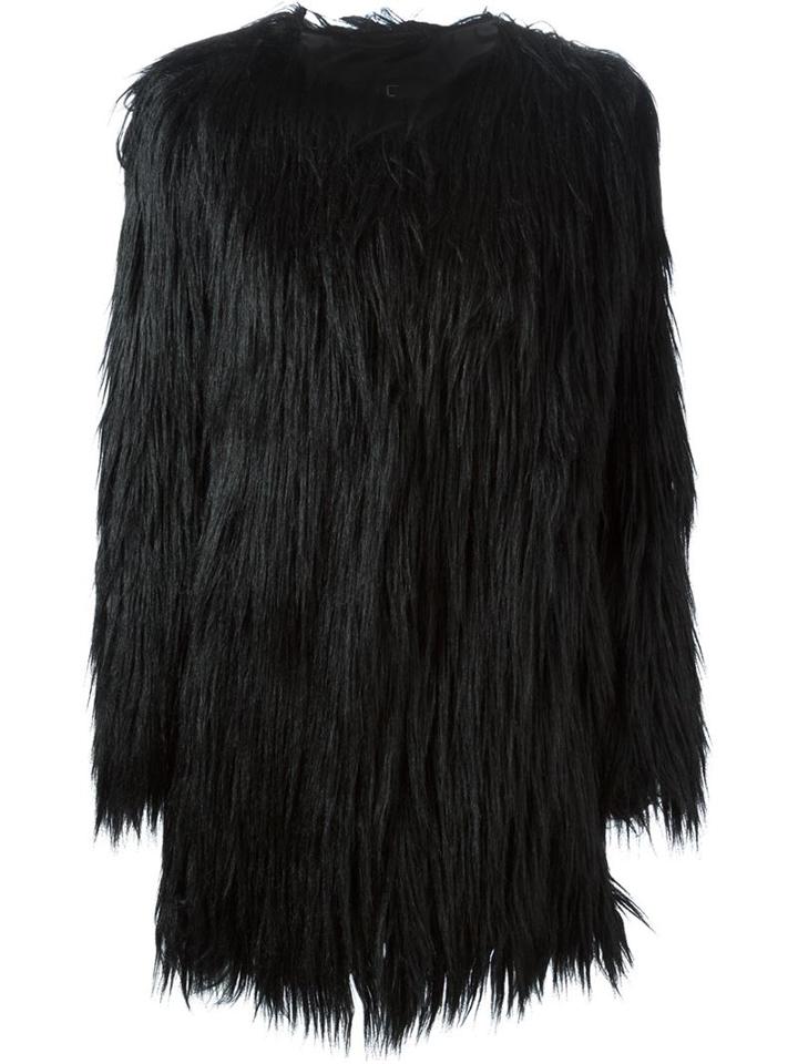 Unreal Fur Faux Gorilla Fur Jacket, Women's, Size: L, Black, Modacrylic/polyester