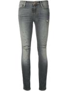 J Brand Distressed Five Pocket Design Jeans, Women's, Size: 30, Blue, Cotton/polyester/spandex/elastane
