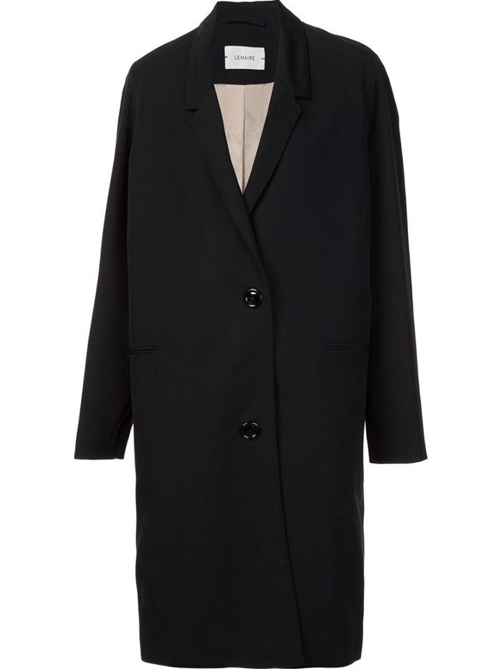 Lemaire Single Breasted Coat, Women's, Size: 34, Black, Wool