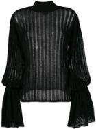 Michel Klein Pleated Knit Jumper - Black