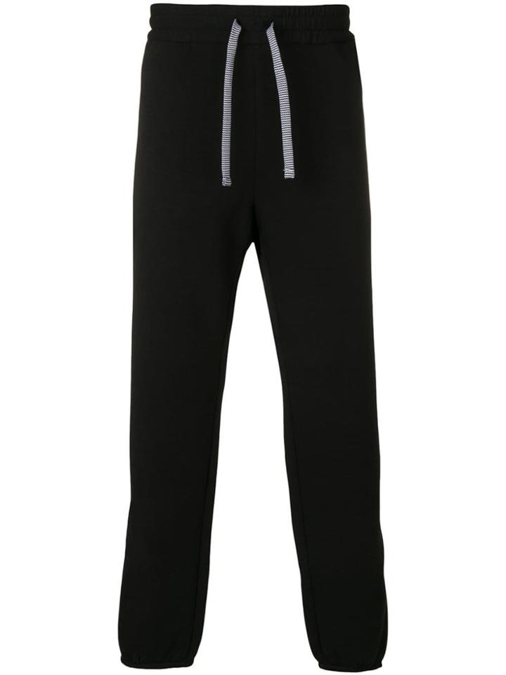 Emporio Armani High Waisted Track Trousers - Black