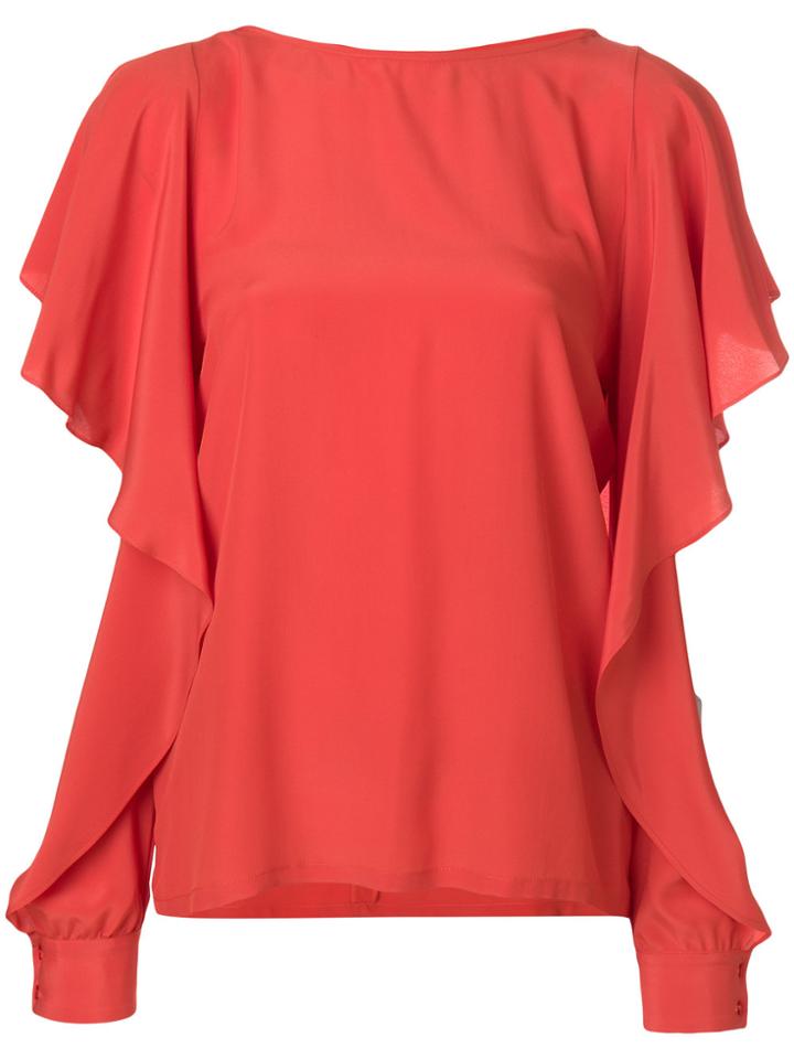 Pinko Ruffled Blouse - Yellow & Orange