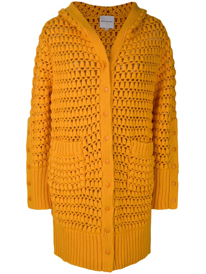 Mira Mikati Long Knit Cardigan - Yellow & Orange