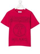 Moschino Kids Teen Stitch Logo T-shirt - Red