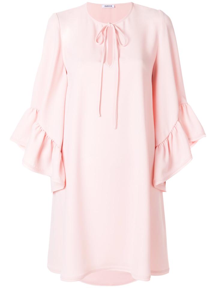 P.a.r.o.s.h. Peplum Cuffed Mini Dress - Pink & Purple