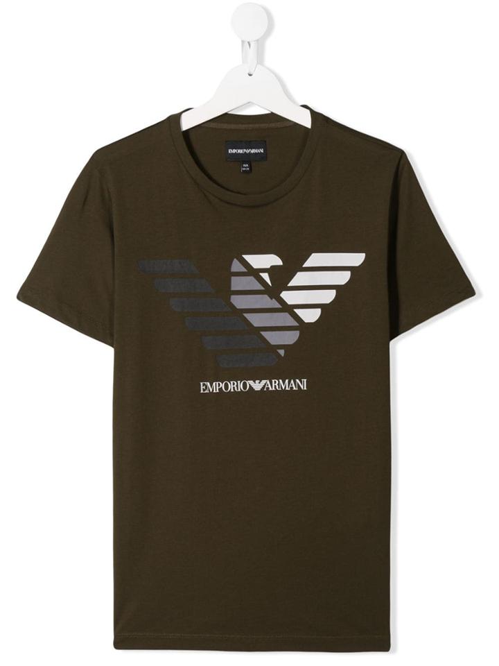Emporio Armani Kids Logo Print T-shirt - Green