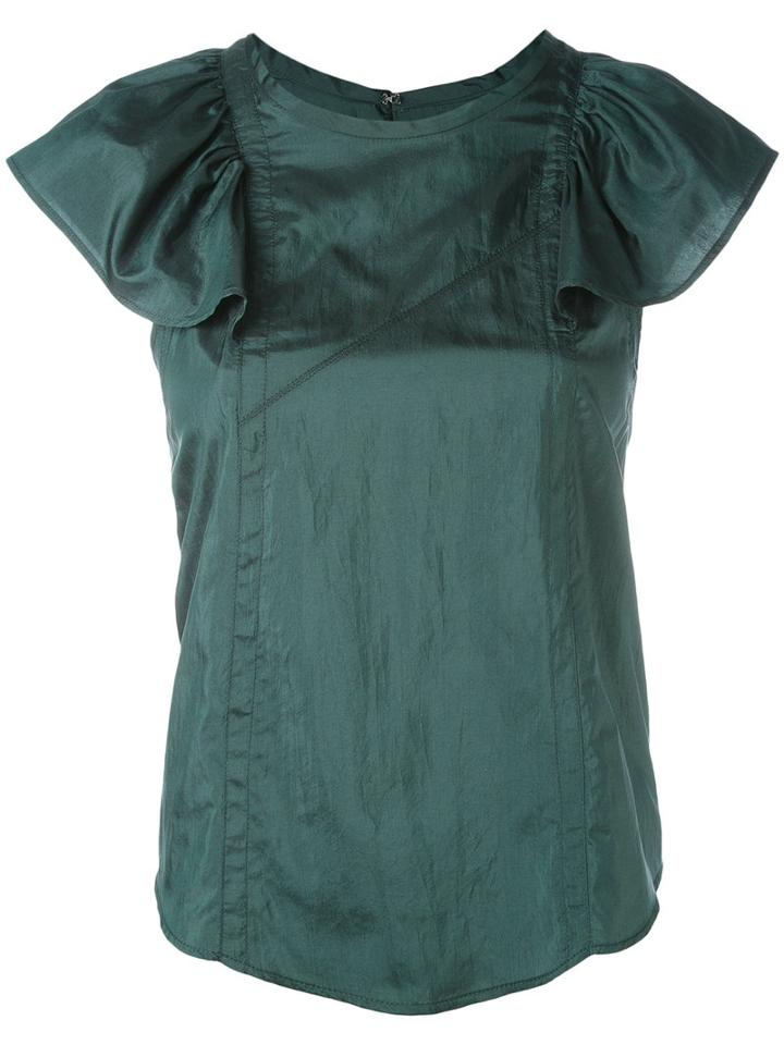 Isabel Marant - Anselm Blouse - Women - Silk/polyamide - 40, Green, Silk/polyamide