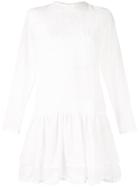 Matin Lace Panelled Dress - White