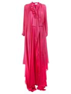 Maison Rabih Kayrouz Ruffle Neck Wrap Dress