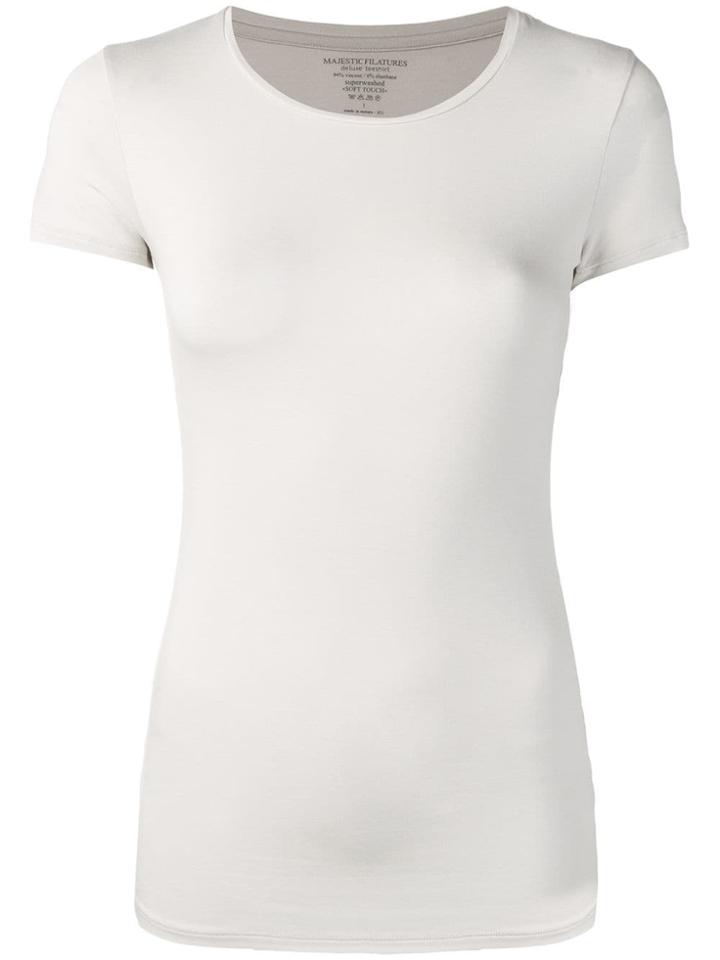 Majestic Filatures Stretch Crewneck T-shirt - Neutrals