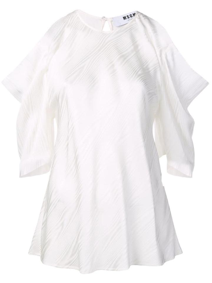 Msgm Cut-out Shoulder Top - White